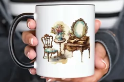 Watercolor Victorian Furniture png clipart Product Image 3