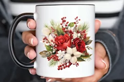 Christmas Flower Bouquet PNG Clipart Product Image 3
