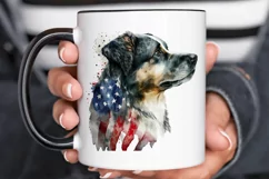 Watercolor Patriotic Dog PNG Clipart Product Image 3