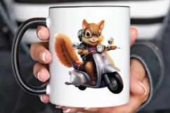 Squirrel Riding A Motorbike PNG Clipart Product Image 3