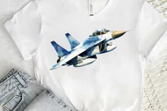 Fighter Aircraft Watercolor PNG Clipart Product Image 3