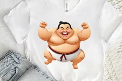 Funny Japanese Sumo Wrestler PNG Clipart Product Image 3
