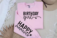 Happy Moments Birthday Girl Sleeve SVG Product Image 3