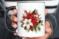 Christmas Flower Bouquet PNG Clipart Product Image 3