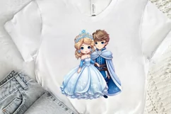 Cute Snow Princess and Prince PNG Clipart Product Image 3