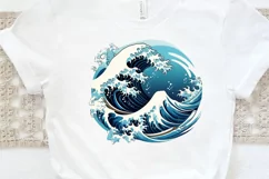 Japanese Kanagawa Wave PNG Clipart Product Image 3