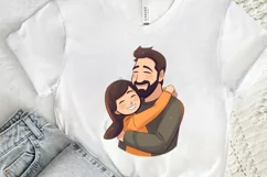 Dad and Daughter Father's Day PNG Clipart Product Image 3