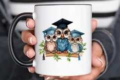 Graduation Owl Friends Sublimation PNG Clipart Product Image 3