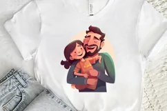 Dad and Daughter Father's Day PNG Clipart Product Image 3