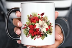 Christmas Flower Bouquet PNG Clipart Product Image 3
