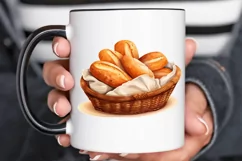 Bread Basket Watercolor Sublimation PNG Clipart Product Image 3