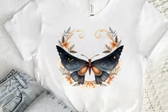 Fairy Night Moth and Moon PNG Clipart Product Image 3