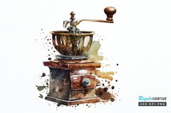 Watercolor Coffee Mill PNG Clipart Product Image 1