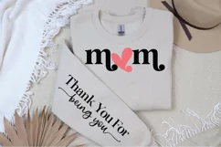 Mom Thank you for being you Sleeve SVG, Motivational Mom SVG Product Image 2