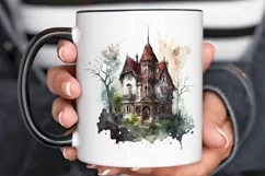 Watercolor Gothic House Clipart PNG Clipart Product Image 3
