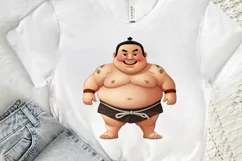 Funny Japanese Sumo Wrestler PNG Clipart Product Image 3