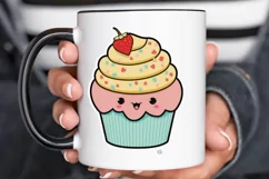 Cute Kawaii Cupcakes Valentine Stickers PNG Clipart Product Image 3