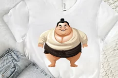 Funny Japanese Sumo Wrestler PNG Clipart Product Image 3