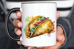 Watercolor Taco clipart png clipart Product Image 3
