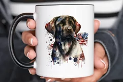 Watercolor Patriotic Dog PNG Clipart Product Image 3