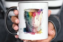 Watercolor Paint Bucket PNG Clipart Product Image 3