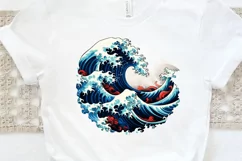 Japanese Kanagawa Wave PNG Clipart Product Image 3