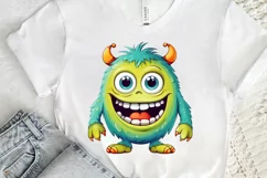 Cute Monster Watercolor Sublimation PNG Clipart Product Image 3