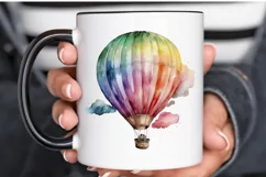 Watercolor Hot Air Balloon PNG Clipart Product Image 3