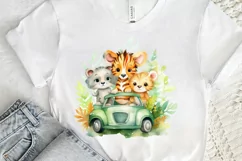 Cute Animal Safari Watercolor PNG Clipart Product Image 3