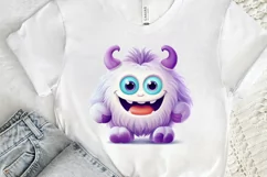 Cute Monster Watercolor Sublimation PNG Clipart Product Image 3