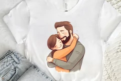 Dad and Daughter Father's Day PNG Clipart Product Image 3