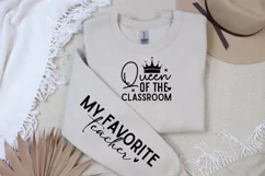 Queen of the Classroom Sleeve SVG, Teacher Sleeve SVG Product Image 3