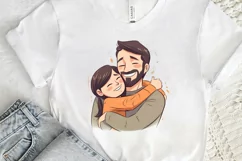 Dad and Daughter Father's Day PNG Clipart Product Image 3