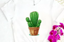 Cactus House Watercolor Sublimation PNG Clipart Product Image 3