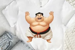 Funny Japanese Sumo Wrestler PNG Clipart Product Image 3