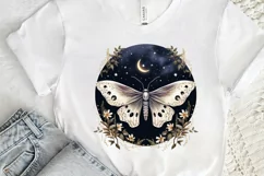Fairy Night Moth and Moon PNG Clipart Product Image 3