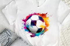 watercolor Football PNG Clipart Product Image 3
