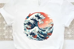 Japanese Kanagawa Wave PNG Clipart Product Image 3