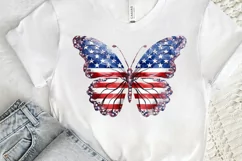 Patriotic American Flag Butterfly PNG Clipart Product Image 3