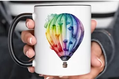 Watercolor Hot Air Balloon PNG Clipart Product Image 3