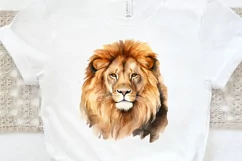 Watercolor Lion Wall Art PNG Clipart Product Image 3