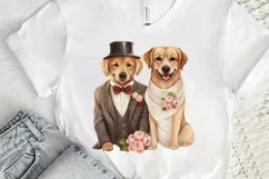 Dog Bride and Dog Groom PNG Clipart Product Image 3