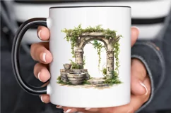 Stone Wells and Vines PNG Clipart Product Image 3