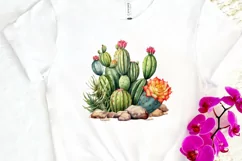 Cactus House Watercolor Sublimation PNG Clipart Product Image 3