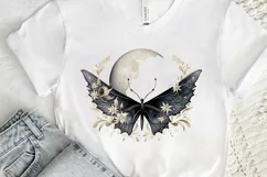 Fairy Night Moth and Moon PNG Clipart Product Image 3