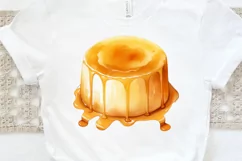 Watercolor Crème Caramel PNG Clipart Product Image 3