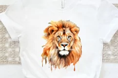 Watercolor Lion Wall Art PNG Clipart Product Image 3