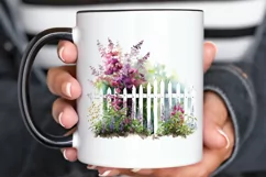 Watercolor Garden floral Fences PNG Clipart Product Image 3