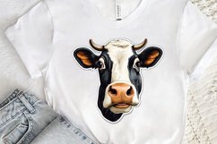 Funny Cow Face Sticker PNG Clipart Product Image 3