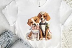 Dog Bride and Dog Groom PNG Clipart Product Image 3
